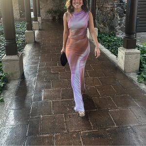 AFRM - Watercolor Top & Maxi Skirt Set